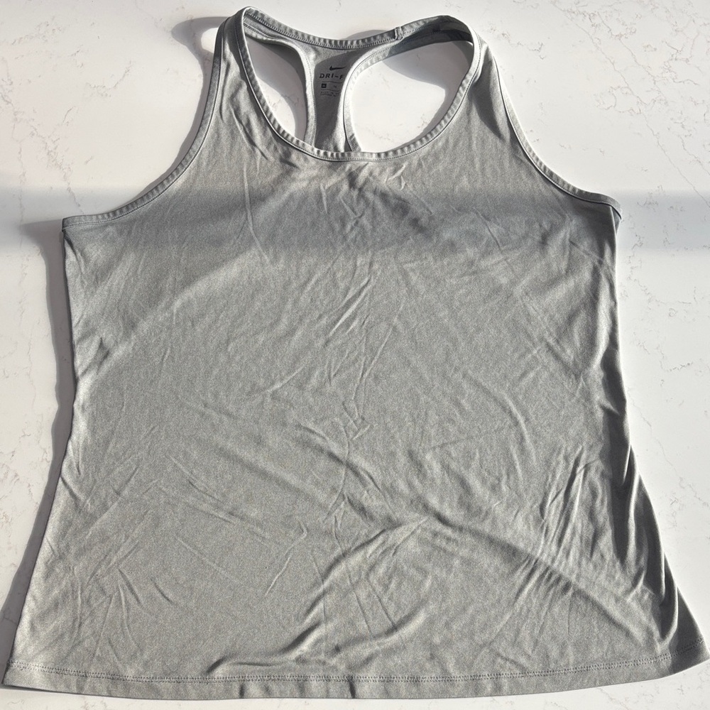 Nike Light Gray Racerback Tank Top - Size XL